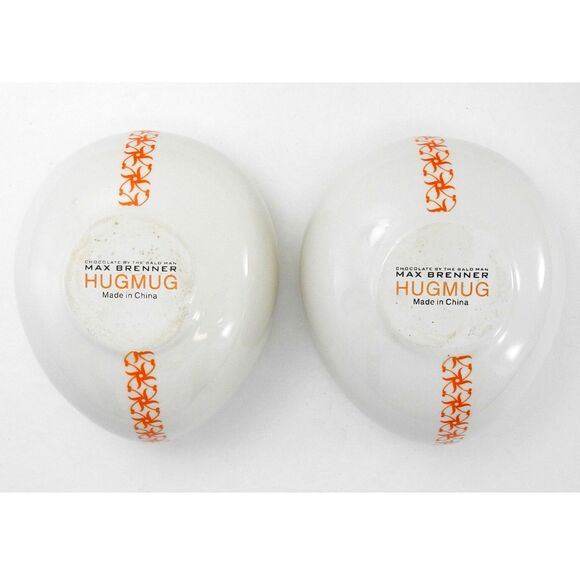 Max Brenner Hug Mugs - Set of 2 Chocolate by the Bald Man Cups - Picture 7 of 8